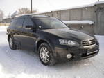 Subaru Outback. Год выпуска: 2005. Пробег: 97 000 км.Цвет: черный. Цена: 820 000 руб.Куплен в салоне «Триал-Авто» 03.2005, Объем двигателя 2.5i, АКПП, ц.з., АБС, ГУР, электрические стеклопод., электрические зеркала с подогревом, климат-контроль, круиз-контроль, подогрев сидений и щёток стеклоочистителя, подушки безопасности, электрический двойной люк, Противотуманные фары, литые диски R16, двойная система выхлопа, алюминиевый капот, рейлинги, аудио система.
