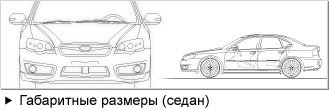 Габаритный размеры (седан)