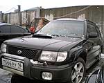 Subaru Forester. Год выпуска: 1998. Пробег: 192 000 км. Цвет: Чёрный. Цена: 325 000 руб. Объем двигателя 2.0 турбо, 170 л.с., 5-ти ст. механич. коробка, кожа, электрический люк, магнитола CD, сигнализация с автозапуском и турботаймером, кенгурин, обвесы, подогрев сидений, подогрев зеркал и т.д. Обслуживается в «Триал-Авто» с 2004 г. 