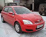 Toyota Corolla. Год выпуска: 2004 г.в. 2005 г.э. Пробег: 12 500 км. Цвет: Красный. Цена: 450 000 руб. Продано. Куплен в салоне «ТТС» 02.2005, передний привод, дв.1,4 л., 5-ти ст. механич. коробка, кондиционер, 2 электрических стеклопод., сигнализация с пейджером, центральный замок, магнитола, акустика, бортовой компьютер, ксенон, подогрев сидений, шипованная резина. 